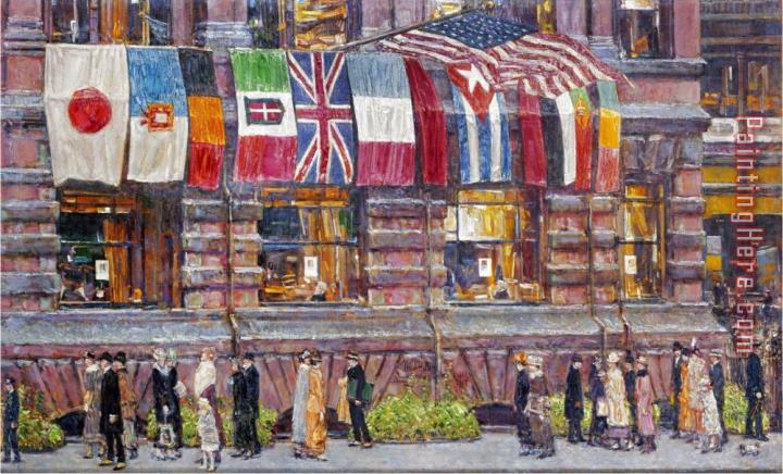 childe hassam Hassam Allied Flags 1917